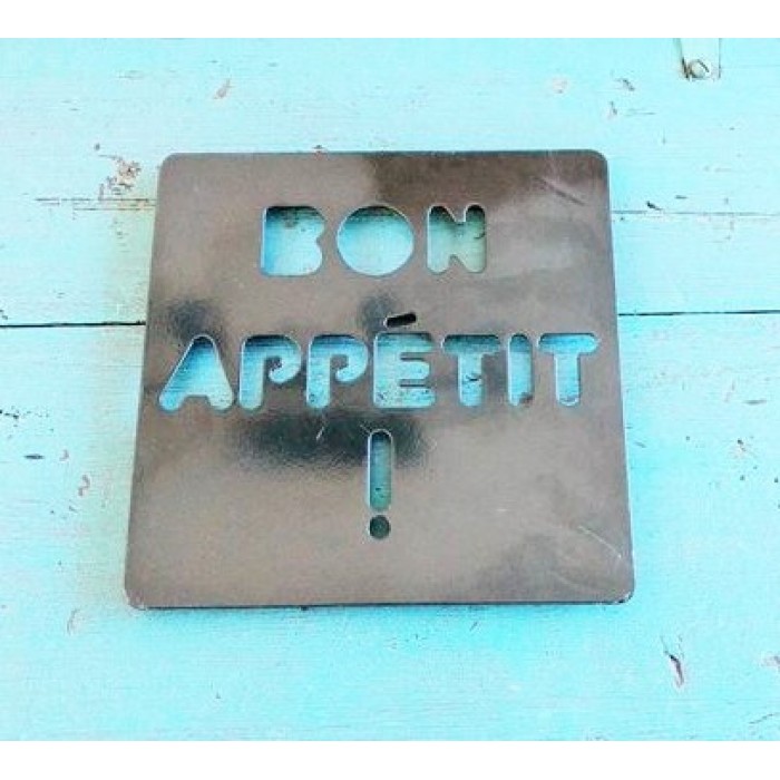 Sous-plat Bon Appétit en acier